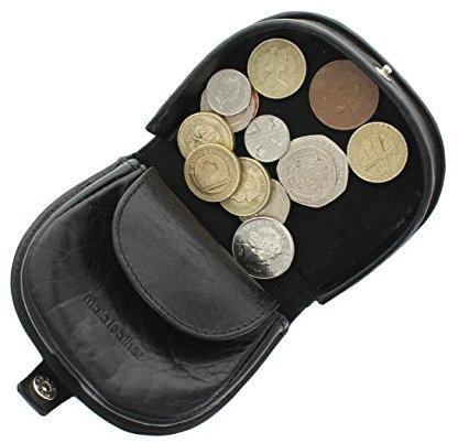 Mala Leather Collection Odyssey Porte-Monnaie de Cuvette en Cuir pour Pièces 4114_14m Noir