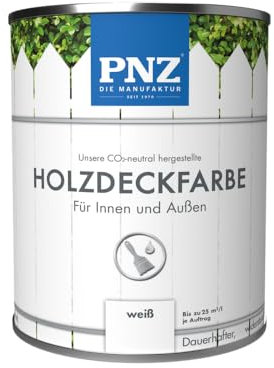 PNZ Peinture pour terrasse en bois, pot : 2,5 l, couleur : blanc.