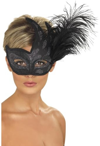 Ornate Colombina Feather Mask