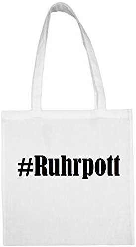 Reifen-Markt Tasche #Ruhrpott Größe 38x42 Farbe Weiss Druck Schwarz