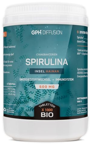 Spirulina Bio 500mg - 1000 Tabletten