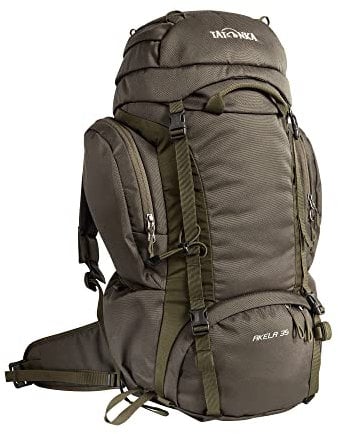 Tatonka Wanderrucksack Akela 35l - Tourenrucksack für Jugendliche - Mit verstellbarem Rückensystem und zwei großen Reißverschluss-Seitentaschen - 35 Liter Volumen (olive)