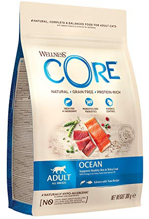 Wellness CORE Dry Cat Food Grain-Free, Ocean Salmon & Tuna, 300 g