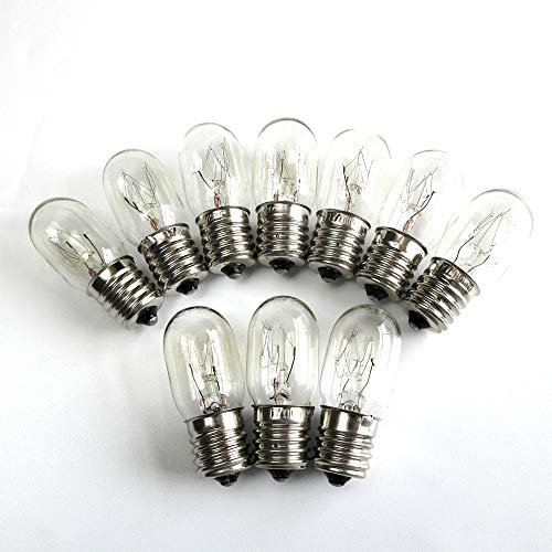 10 Pcs Sewing Machine Light Bulb E17 110V 15W for Fridge, Microwave & Others