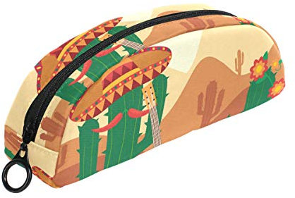 Fantazio Trousse à crayons pour filles Motif cactus jouant de la musique