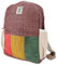 GURU SHOP Kleiner Ethno Hanf Rucksack Gestreift - Rasta, Herren/Damen, Mehrfarbig, Size:One Size, 35x25x10 cm, Ausgefallene Stofftasche