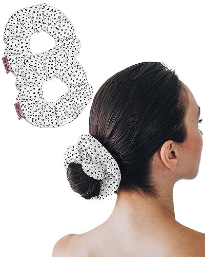 Kitsch Mikrofaser Haartuch Scrunchie – Weiche, große Scrunchies für Frauen und Mädchen – Für dickes Haar – Hoch absorbierend – Große Scrunchies für alle Haartypen – 2 Stück – Punkt.