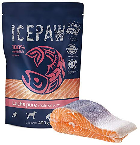 ICEPAW Lachs Pure Nassfutter für Hunde: 4x400g
