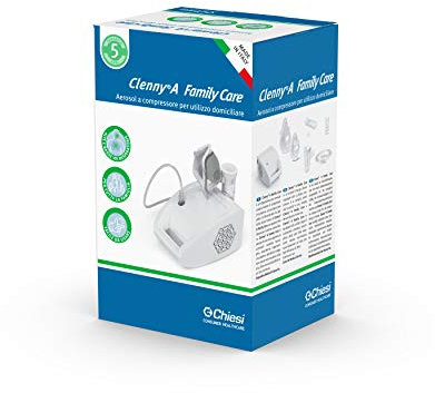 Clenny, Clenny A Family Care - Aerosol a Compressore per Utilizzo Domiciliare, adatto a tutta la Famiglia - 5 Anni di Garanzia