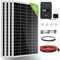 ECO-WORTHY 2.72 kW·h/Tag Solarpanel Kit 680W 12V für Netzunabhängige Haushalte Wohnmobile: 4 Stücke 170W Monokristallines Solarpanel + 40A 12V/24V MPPT Laderegler + Solarkabel + Z-Halterun