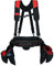 KUNN Ceinture porte-outils avec bretelles – Tablier professionnel (pochette amovible et ceinture) avec plusieurs poches et support pour marteau pour charpentier, chantier et électricien, rouge