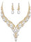 Clearine Statement Schmuck-Set Tropfen Strass Cluster Statement Halskette und Ohrhänger-Set Kostümschmuck für Damen Klar Gold-Tone
