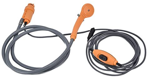 CUEI Doccia da Campeggio, Doccia Portatile DC12V/24V con Pompa Doccia da Campeggio, Borsa Doccia da Campeggio a Pressione, Soffione Doccia, Kit Doccia Esterna 3.5L/Min per Viaggiare in Spiaggia