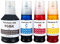 SHUOLEI Bottled Ink GI-50 GI50 GI-51 GI51 kompatibel Tintenpatrone GI 51 50 Multipack kompatibel für Pixma G1520 G1560 G2520 G2560 G3520 G3560 G1530 G2570 G5050 G6050 G7050(4 Packs, BK/C/M/Y)