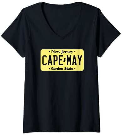 Damen Cape May T-Shirt T-Shirt mit V-Ausschnitt