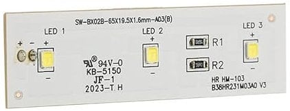 LED Light Circuit Plate To Fit Hoover Candy Fridge Freezer Genuine 49031078