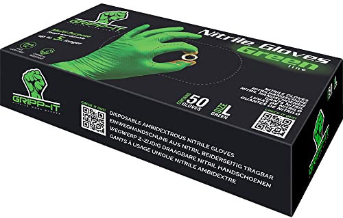 Gripp-It Nitrile Gloves - size L - Green - Dispenserbox of 50 pcs