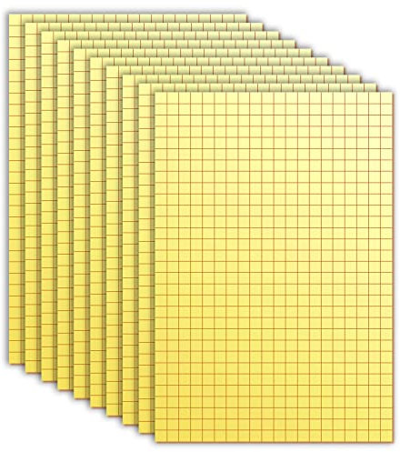 6000pcs Self-Adhesive Mirrors Mosaic Tiles, 10 Sheets Glass Tile 5x5mm Glass Mirrors Mosaic Tiles Sticker for Disco Ball Craft Decoration (Gold)