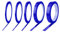 5 rollen Schnellpositionierungsband, Blaues Mylar-Klebeband, Abdeckband mit dünner Linie, multifunktionales Selbstklebeband, für Whiteboard, Etikett, Dekoration (2/3/6/10/15 mm * 66 m) (blaues)