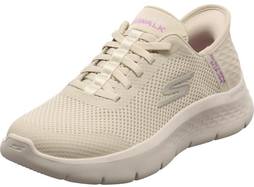 Skechers Damen Go Walk Flex Grand Entry Turnschuhe, Off White Textile/Trim, 35.5 EU