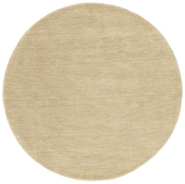 RugVista Handloom Teppich, Ø 250 cm, Cremeweiß Beige