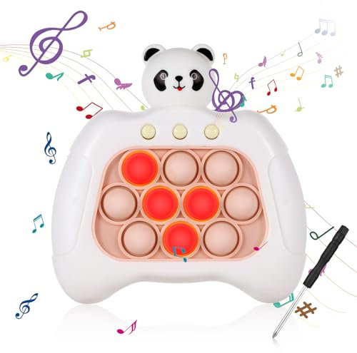 Jeu de Poussée Rapide, Jeu Pop avec Tournevis Jeu Mignon Fidget It Jeu à Poussée Rapide avec 4 Modes de Jeu pour Cadeau d'anniversaire d'enfants (Panda)