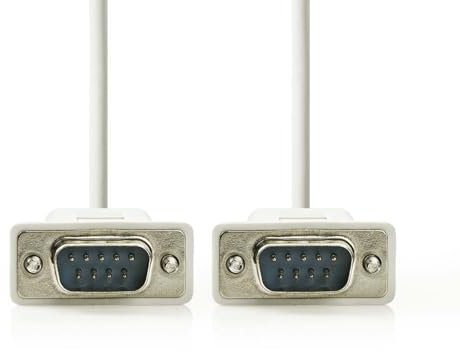 NEDIS Cavo seriale - Connettore D-SUB 9 pin - Connettore D-SUB 9 pin - Nichelato - 2.00 m - Rotondo - PVC - Avorio - Etichetta
