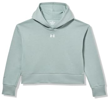 Under Armour Rival Fleece Crop Hoodie für Mädchen, (348) Silica Green / White, M