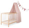 Ehrenkind® Kinderzimmer-Deko-Set: Baldachin & Wimpelkette für magische Momente | Oeko-TEX Zertifiziert | Kinderzimmer Deko | Baldachin Kinderzimmer | Betthimmel, Rosé