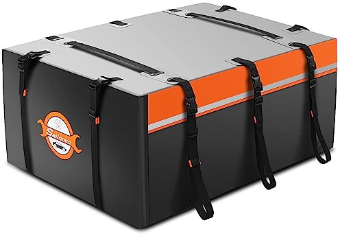 Dachbox Auto 21 Kubikfuß Faltbare Achtasche Auto inkl. tetto, Auto, impermeabile, capiente, Con 6 cinghie stabili, tappetino antiscivolo