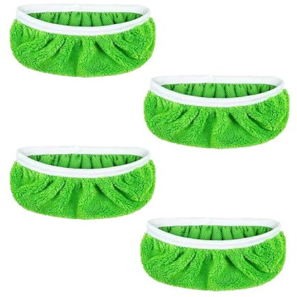 Ginddy Replacement Mop Head Covers,4 Pcs Chenille Microfiber Mop Head Replacement Reusable Dry and Wet Sweeping Cloths Mops Floor Cleaner Mop Mats for Surface/Hardwood Floor Cleaning