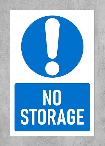 No storage, informational sign - Self adhesive sticker (400mm x 300mm)