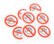 IMIKEYA Lot De 10 Autocollants « Ne Pas Toucher » - Étiquettes De Sécurité En Vinyle Avec Pictogramme Sens Interdit - Autocollants Ronds Pour Panneaux D'Avertissement Et Voitures