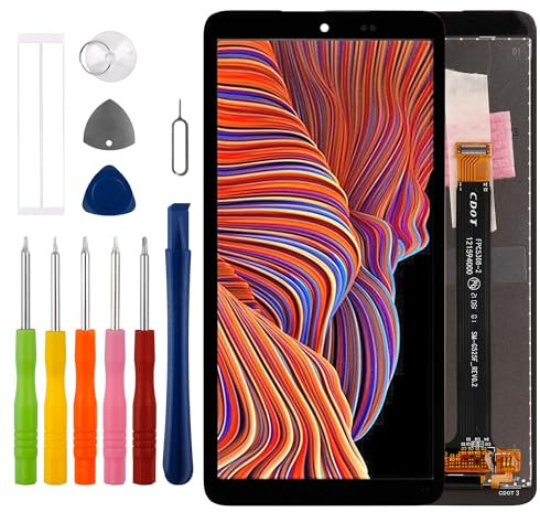 Duotipa 5.3 Neu PLS LCD Display Kompatibel mit Samsung Galaxy XCover 5 SM-G525F (Schwarz Ohne Rahmen) LCD Display Touchscreen Digitizer Montage mit Reparatur Tools Kit