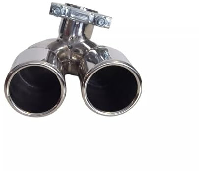 CARTUNER Auspuffblende Fortwo bis 04/2007 Typ 450 Edelstahl Doppelendrohr Endrohrblende Auspuff Blende Endrohr Sportauspuff 2x60mm