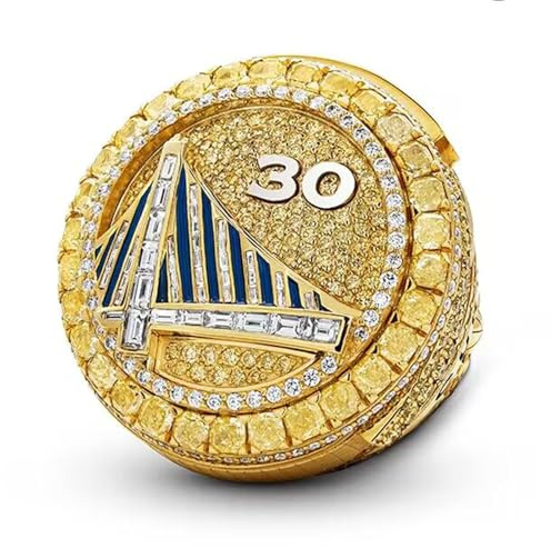 ZIERVIA Curry Championship Ring – Sammleredition, handgefertigtes Golden State Fan-Erinnerungsstück, Geschenk for Männer und Jungen(8#)
