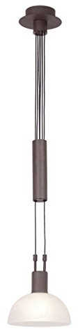 Brilliant Amira Pendelleuchte, höhenverstellbar, 1x E14 maximal 40W, Metall/Glas, braun/weiß-alabaster 77379/20