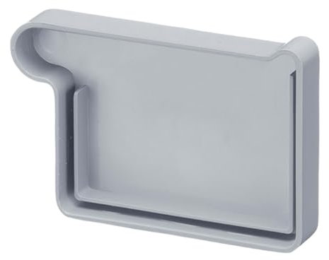 INEFA Dachrinnen Endstück Kastenrinne PVC NW83 / 83mm, links Grau Dachrinnenzubehör, einfache Steckmontage, Made in Germany