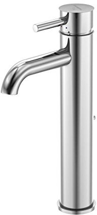 Steinberg 100 1705 XL Premium Waschbecken-Armatur aus massivem Messing für Küche und Bad, Waschtisch-Einhebelmischer mit Ablaufgarnitur, Chrom