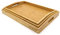Bamboo Serving Trays - Set of 3 | Wooden Platters | Raised Edges & Lightweight | Perfect for Breakfast in Bed & Tea | Board with Handles | M&W