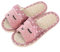 AioTio Pareja de Lino Zapatillas de casa de Estilo japonés niño Divertido Zapatillas de Dibujos Animados Transpirable Antideslizante luz de Fondo Regalo con Amor (36/37 EU,Rosado)