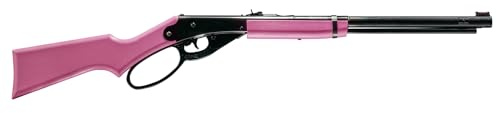 Daisy Pink Fun Kit Lever Action BB Air Rifle with All-Weather Stock - Includes 750 Count BB Tin, Safety Glasses, and Target Fun Pack - 350 FPS, 650 Shot Capacity - Pink