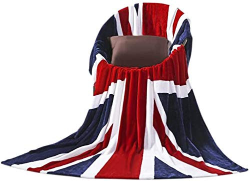 150 x 200cm British Flag Flannel Fleece Blanket Ultra Soft Warm Plush Throw Blanket for Bed Sofa Car Couch Cover Travel Bedding Blanket Bedspread Bed Throw Machine Washable (Union Jack/British Flag)