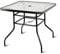 RELAX4LIFE Beistelltisch Metallrahmen, Gartentisch mit Schirmständerloch, Bistrotisch mit Glasplatte, Glastisch für Garten & Balkon & Terrasse, Balkontisch wetterfest, bis 80 kg belastbar (rechteckig)