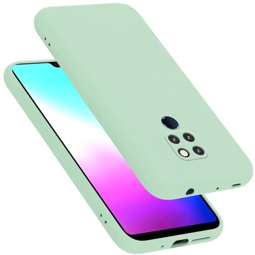 Cadorabo Hülle kompatibel mit Huawei Mate 20 Hülle Silikon Handyhülle für Mate 20 Case aus flüssigem Silikon- Kratzfeste und stoßfeste dünne TPU Schutzhülle - Liquid HELL GRÜN