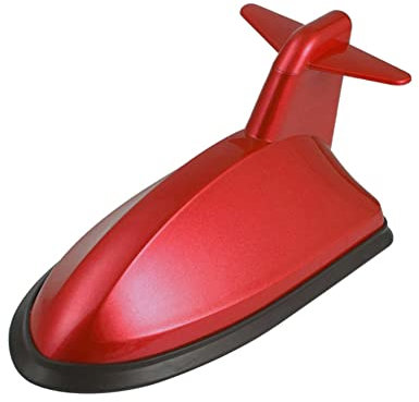 Kohlefaser Auto Haifischflossen Antenne,Asudaro Shark Antenne Auto Aircraft Universal Autoantenne Radio Signal Antenna Dach Antennen Dekorationsflossenfahrzeug Antenne Zubehör für Pkw-LKW-SUV,rot