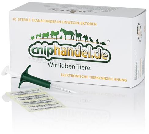 chiphandel.de Wir lieben Tiere. 10 x RFID Tierchip – Deutscher Ländercode 276, mit aufeinander folgenden Chipnummern