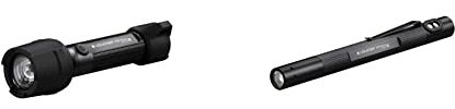Ledlenser P5R Work Robust Taschenlampe LED, Arbeitslampe, aufladbar 14500 Lithium Akku, wasserdicht IP68 & P4R Work LED Stiftleuchte für Werkstatt u. Handwerker, aufladbar mit Lithium Akku, 170 Lumen