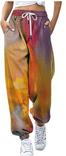 QHDDP Security Hose Eishockey Hose Bike Hose Damen Wide Leg Hose Jogginghosen Kleinmädchen Damen Schneehosen Für Mädchen 1-Orange M