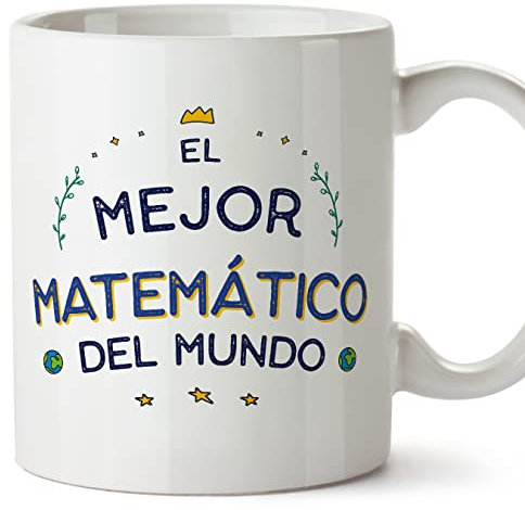 MUGFFINS Tazas para MATEMÁTICO hombre - En Español - Mejor del Mundo - 11 oz / 330 ml - Regalo original y divertido
